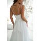 Rochie eleganta lunga,din tulle si dantela, alba, Isadora Rochie eleganta lunga,din tulle si dantela, alba, Isadora 3 - jojofashion.ro