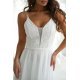 Rochie eleganta lunga,din tulle si dantela, alba, Isadora Rochie eleganta lunga,din tulle si dantela, alba, Isadora 4 - jojofashion.ro