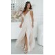 Rochie lunga bej din vascoza Andra Rochie lunga bej din vascoza Andra 2 - jojofashion.ro