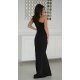Rochie de ocazie eleganta lunga neagra cu paiete pe bust Extravaganza 3 - jojofashion.ro