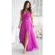 Rochie eleganta lunga roz bishop din tulle vaporoasa cu floare decorativa Dyandra 5 - jojofashion.ro