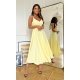Rochie eleganta midi in clos retro galbena Fabiola 2 - jojofashion.ro