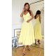 Rochie eleganta midi in clos retro galbena Fabiola 3 - jojofashion.ro