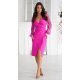 Rochie midi roz fucsia cu paiete si maneca lunga Lavish Rochie midi roz fucsia cu paiete si maneca lunga Lavish 2 - jojofashion.ro