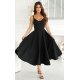 Rochie midi eleganta neagra din vascoza cu umerii goi in clos Fabiola 2 - jojofashion.ro