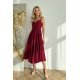 Rochie midi in clos, burgundy, cu umerii goi, vaporoasa, Fabiola 5 - jojofashion.ro