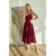 Rochie midi in clos, burgundy, cu umerii goi, vaporoasa, Fabiola 6 - jojofashion.ro