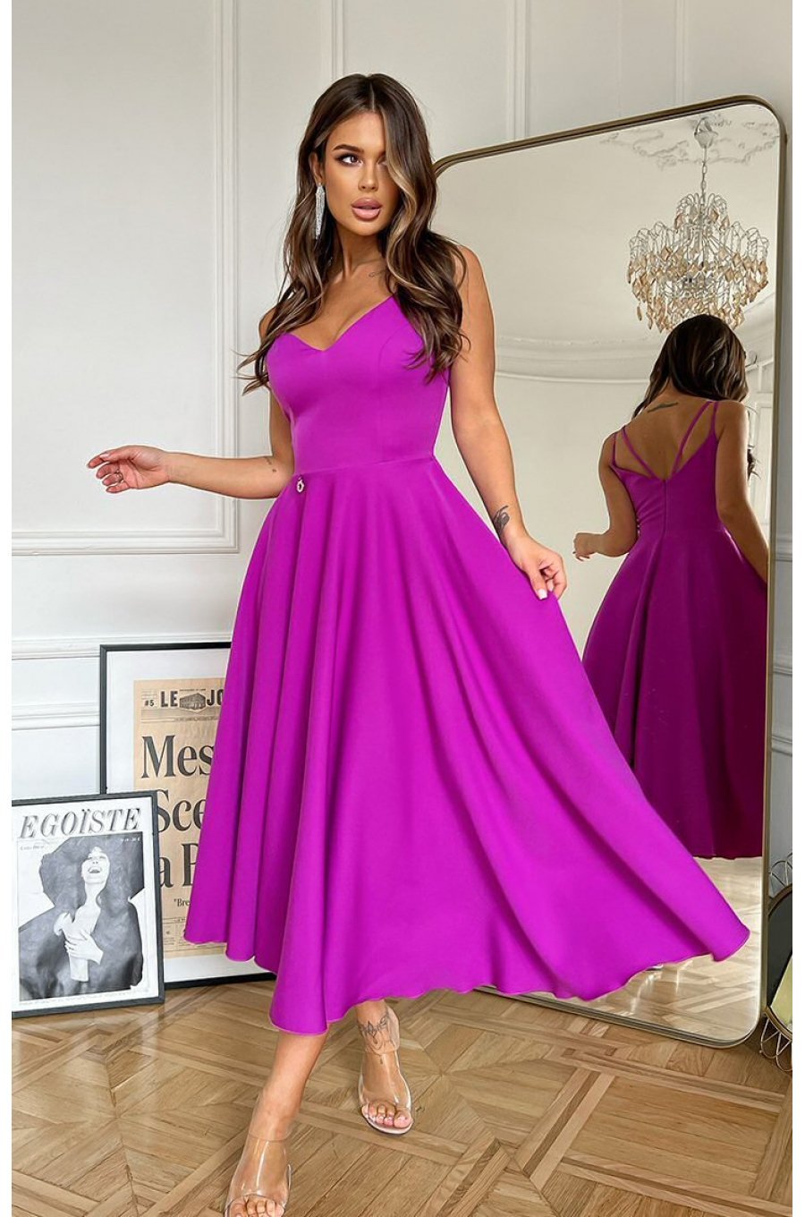 Rochie midi in clos bishop retro Fabiola Rochie midi in clos bishop retro Fabiola 1 - jojofashion.ro