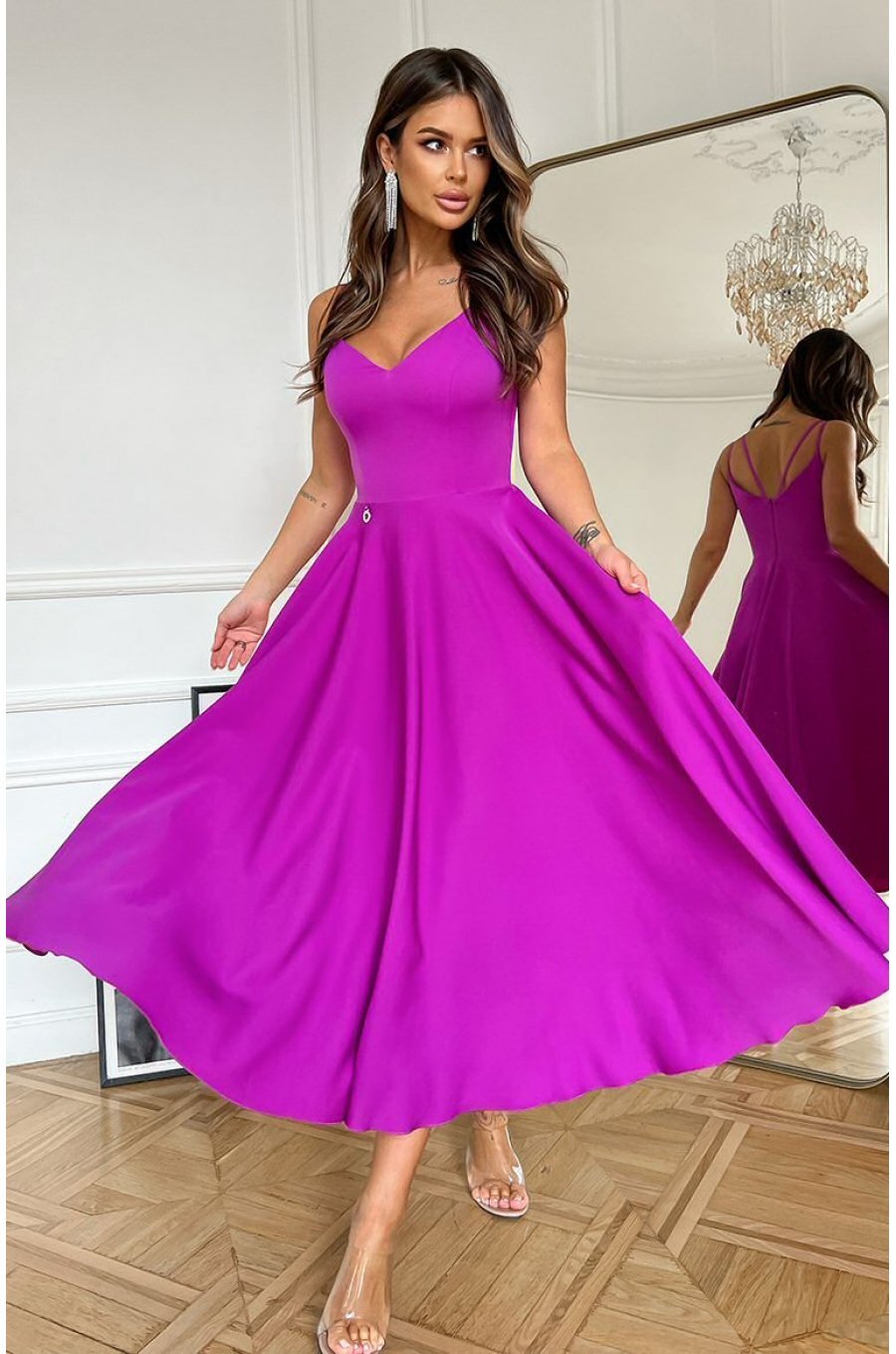 Rochie midi in clos bishop retro Fabiola Rochie midi in clos bishop retro Fabiola 4 - jojofashion.ro
