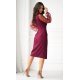 Rochie petrecuta midi burgundy cu paiete si maneca lunga Lavish 3 - jojofashion.ro