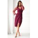 Rochie petrecuta midi burgundy cu paiete si maneca lunga Lavish 5 - jojofashion.ro