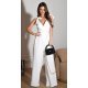 Salopeta eleganta evazata, alba, din vascoza, petrecuta, Miranda Salopeta eleganta evazata, alba, din vascoza, petrecuta, Miranda 2 - jojofashion.ro