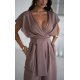 Salopeta eleganta evazata, din vascoza, cappuccino, Ryoko Salopeta eleganta evazata, din vascoza, cappuccino, Ryoko 5 - jojofashion.ro