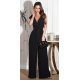 Salopeta eleganta evazata, neagra, din vascoza, petrecuta, Miranda Salopeta eleganta evazata, neagra, din vascoza, petrecuta, Miranda 2 - jojofashion.ro