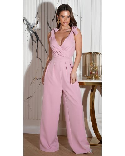 Salopeta eleganta evazata, roz prafuit, din vascoza, petrecuta, Miranda Salopete dama, Salopeta eleganta evazata, roz prafuit, din vascoza, petrecuta, Miranda - jojofashion.ro