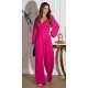 Salopeta eleganta evazata, roz zmeura, din vascoza, cu maneca lunga, FeliceB Salopeta eleganta evazata, roz zmeura, din vascoza, cu maneca lunga, FeliceB 4 - jojofashion.ro