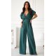 Salopeta eleganta evazata, vascoza verde, Ryoko Salopeta eleganta evazata, vascoza verde, Ryoko 3 - jojofashion.ro