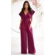 Salopeta eleganta evazata, din vascoza burgundy, petrecuta, Ryoko Salopeta eleganta evazata, din vascoza burgundy, petrecuta, Ryoko 2 - jojofashion.ro