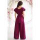 Salopeta eleganta evazata, din vascoza burgundy, petrecuta, Ryoko Salopeta eleganta evazata, din vascoza burgundy, petrecuta, Ryoko 3 - jojofashion.ro