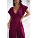Salopeta eleganta evazata, din vascoza burgundy, petrecuta, Ryoko Salopeta eleganta evazata, din vascoza burgundy, petrecuta, Ryoko 4 - jojofashion.ro