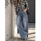 Blugi dama Baggy albastri ultra-largi petrecuti Belleza 3 - jojofashion.ro