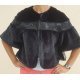 Capa dama din blana neagra eco cu paiete Kenda 2 - jojofashion.ro