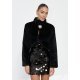 Bolero dama negru din blana eco Amelya 2 - jojofashion.ro