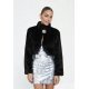 Bolero dama negru din blana eco Amelya 3 - jojofashion.ro