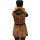 Geaca dama de iarna midi din piele si blana eco maro cu gluga Kadas Geaca dama de iarna midi din piele si blana eco maro cu gluga Kadas 3 - jojofashion.ro