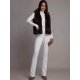 Vesta blana eco de dama maro teddybear cu gluga Bambi  2 - jojofashion.ro