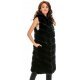 Vesta dama blana eco neagra lunga cu gluga Neriniai Vesta dama blana eco neagra lunga cu gluga Neriniai 2 - jojofashion.ro