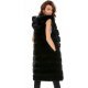Vesta dama blana eco neagra lunga cu gluga Neriniai Vesta dama blana eco neagra lunga cu gluga Neriniai 3 - jojofashion.ro