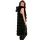 Vesta dama blana eco neagra lunga cu gluga Neriniai Vesta dama blana eco neagra lunga cu gluga Neriniai 4 - jojofashion.ro