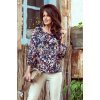 Bluza de dama cu print floral multicolor Milena