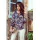 Bluza de dama cu print floral multicolor Milena 2 - jojofashion.ro