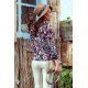 Bluza de dama cu print floral multicolor Milena 3 - jojofashion.ro