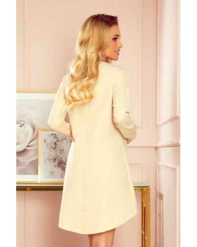 Hanorac elegant bej din bumbac Amelia Bluze dama, Hanorac elegant bej din bumbac Amelia - jojofashion.ro