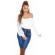 Crop top dama dantela alba cu umeri goi Diana Crop top dama dantela alba cu umeri goi Diana 5 - jojofashion.ro