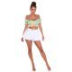 Crop top dama verde cu flori multicolore Corliss 4 - jojofashion.ro