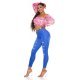 Top dama floral scurt cu umerii goi roz Creolla Top dama floral scurt cu umerii goi roz Creolla 6 - jojofashion.ro