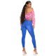 Top dama floral scurt cu umerii goi roz Creolla Top dama floral scurt cu umerii goi roz Creolla 5 - jojofashion.ro