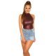 Top dama imitatie piele bordo Kaolina 4 - jojofashion.ro