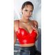 Top dama rosu cu aspect lucios Rotterdam Top dama rosu cu aspect lucios Rotterdam 2 - jojofashion.ro