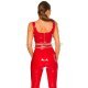 Top lucios rosu din latex Koucla Nicole 3 - jojofashion.ro