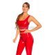Top lucios rosu din latex Koucla Nicole 4 - jojofashion.ro