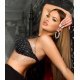 Top dama plasa neagra cu ochiuri mari si pietricele Micaela 2 - jojofashion.ro