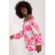 Bluza dama casual lejera roz cu flori Castalia Bluza dama casual lejera roz cu flori Castalia 4 - jojofashion.ro