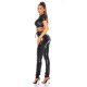 Crop top dama WetLook negru Bridgett 6 - jojofashion.ro
