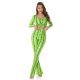 Top dama piele eco verde neon snake print cu siret Ruxy 5 - jojofashion.ro