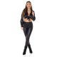 Bluza crop dama satin, neagra, cu maneci lungi, Corinne Bluza crop dama satin, neagra, cu maneci lungi, Corinne 4 - jojofashion.ro